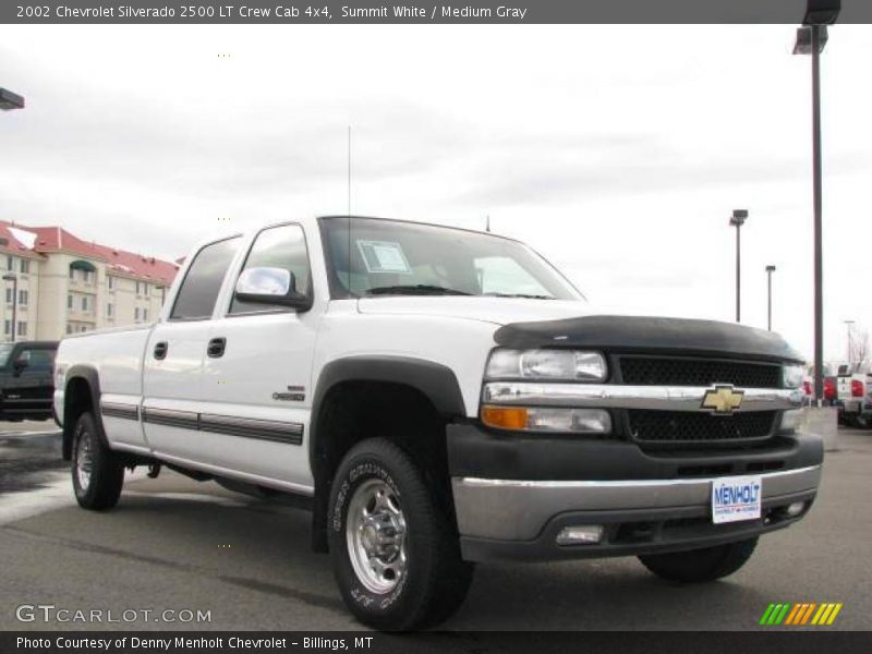 Summit White / Medium Gray 2002 Chevrolet Silverado 2500 LT Crew Cab 4x4
