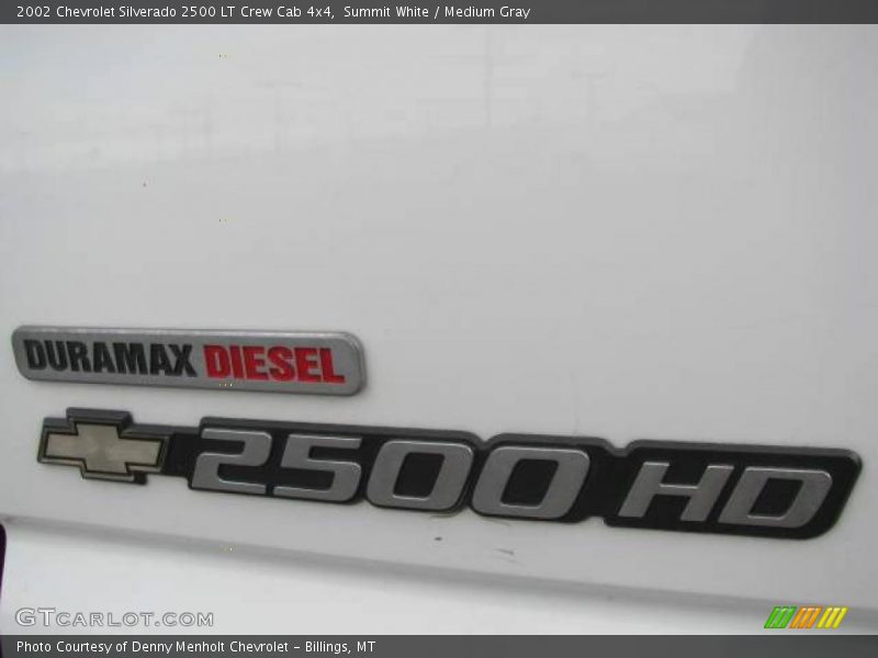 Summit White / Medium Gray 2002 Chevrolet Silverado 2500 LT Crew Cab 4x4