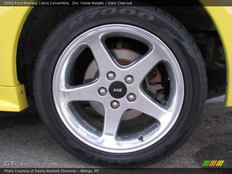 Zinc Yellow Metallic / Dark Charcoal 2001 Ford Mustang Cobra Convertible