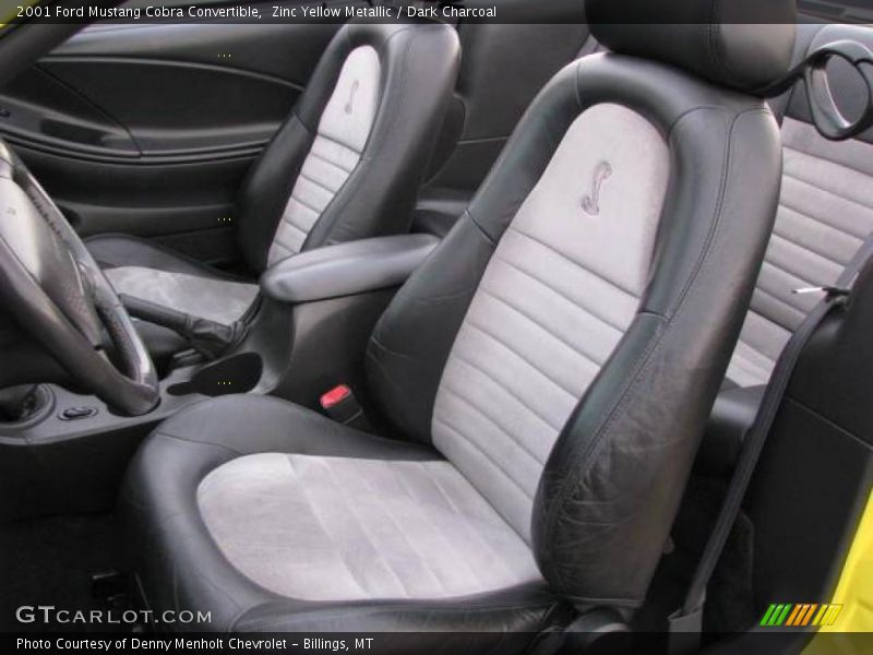 Zinc Yellow Metallic / Dark Charcoal 2001 Ford Mustang Cobra Convertible