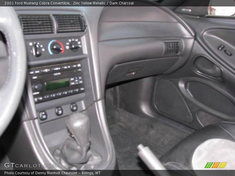 Zinc Yellow Metallic / Dark Charcoal 2001 Ford Mustang Cobra Convertible