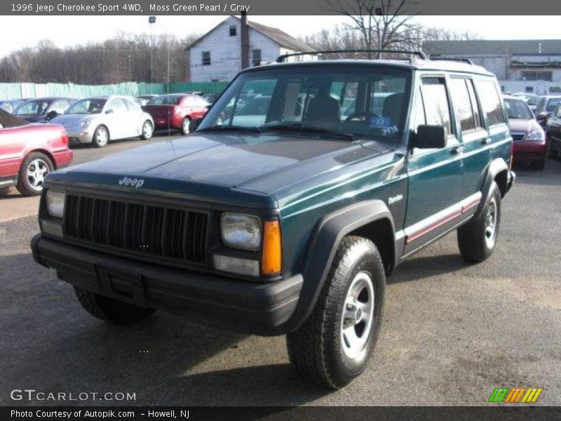 Moss Green Pearl / Gray 1996 Jeep Cherokee Sport 4WD
