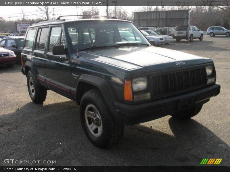 Moss Green Pearl / Gray 1996 Jeep Cherokee Sport 4WD
