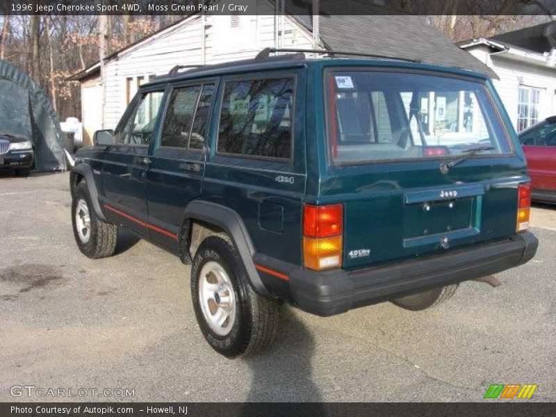Moss Green Pearl / Gray 1996 Jeep Cherokee Sport 4WD