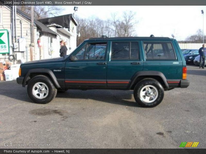 Moss Green Pearl / Gray 1996 Jeep Cherokee Sport 4WD