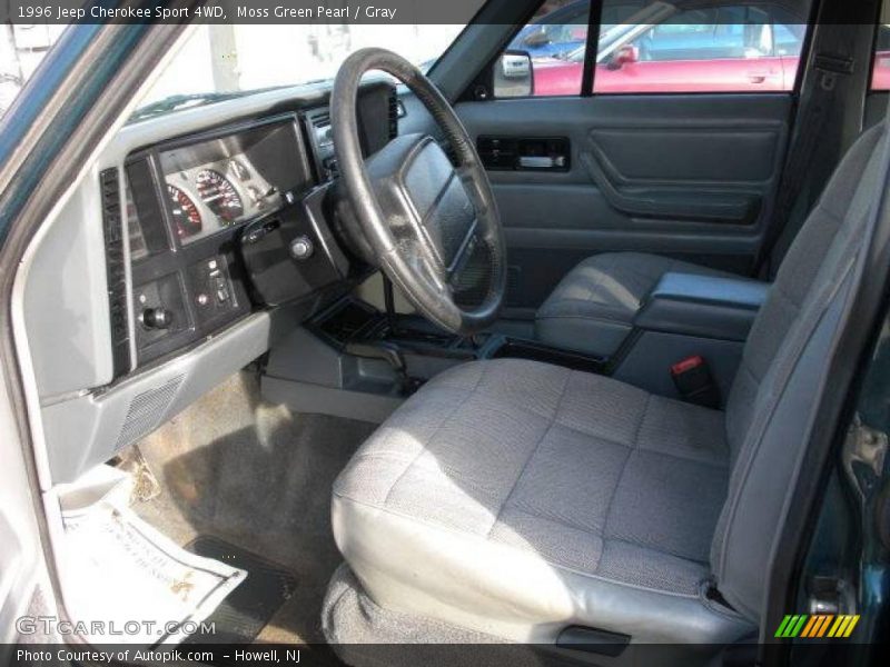 Moss Green Pearl / Gray 1996 Jeep Cherokee Sport 4WD