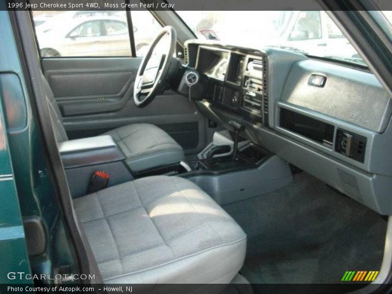 Moss Green Pearl / Gray 1996 Jeep Cherokee Sport 4WD
