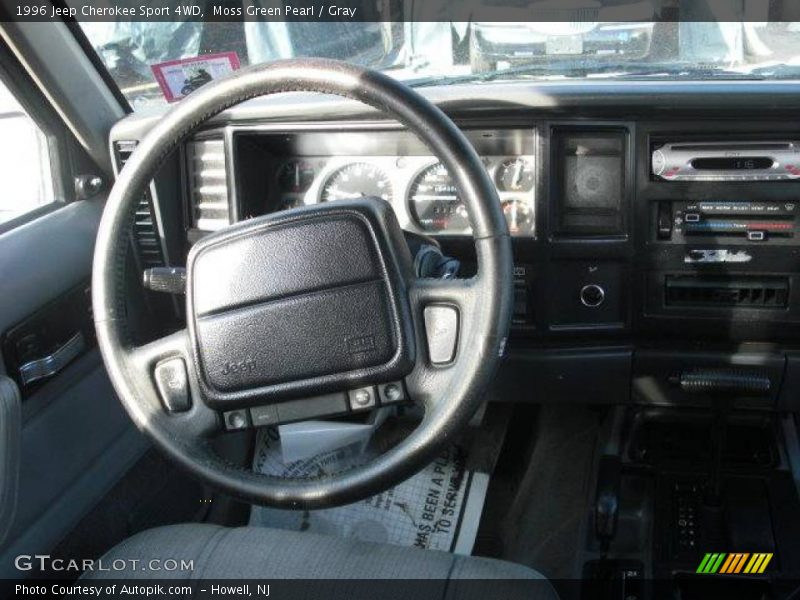 Moss Green Pearl / Gray 1996 Jeep Cherokee Sport 4WD