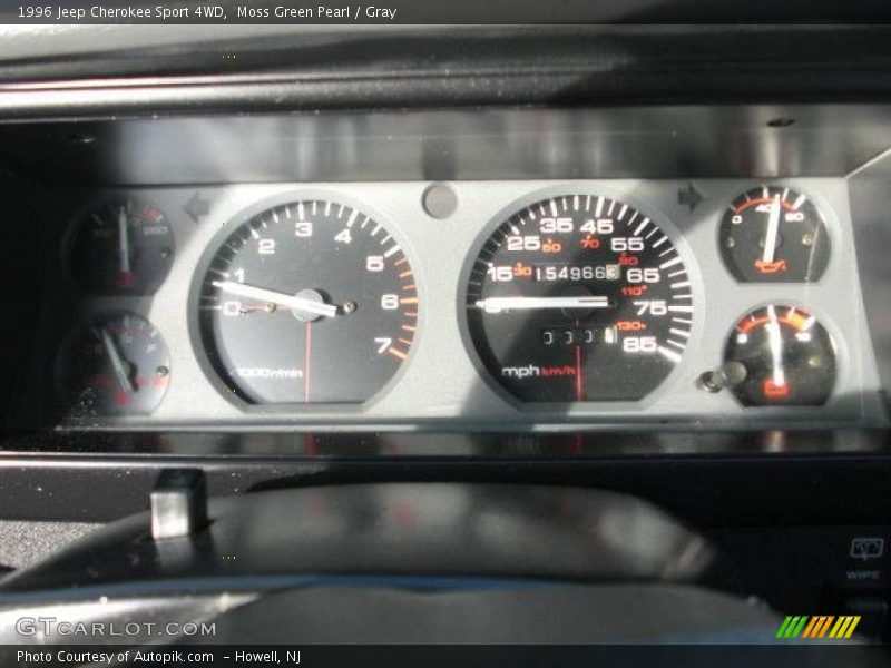 Moss Green Pearl / Gray 1996 Jeep Cherokee Sport 4WD