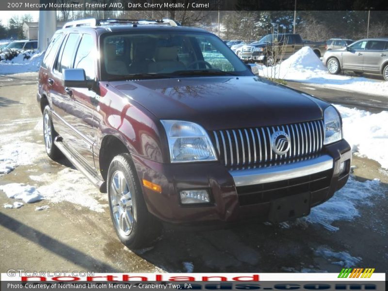 Dark Cherry Metallic / Camel 2007 Mercury Mountaineer Premier AWD