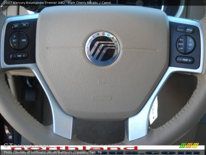 Dark Cherry Metallic / Camel 2007 Mercury Mountaineer Premier AWD