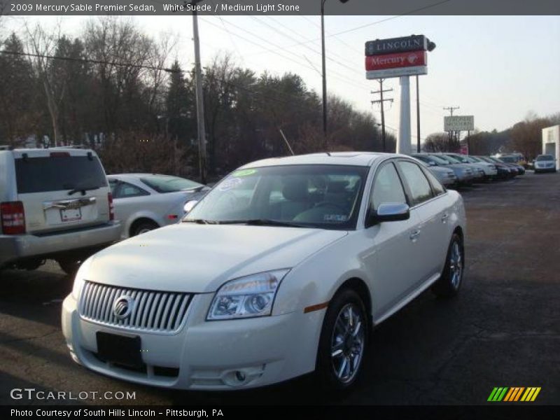 White Suede / Medium Light Stone 2009 Mercury Sable Premier Sedan