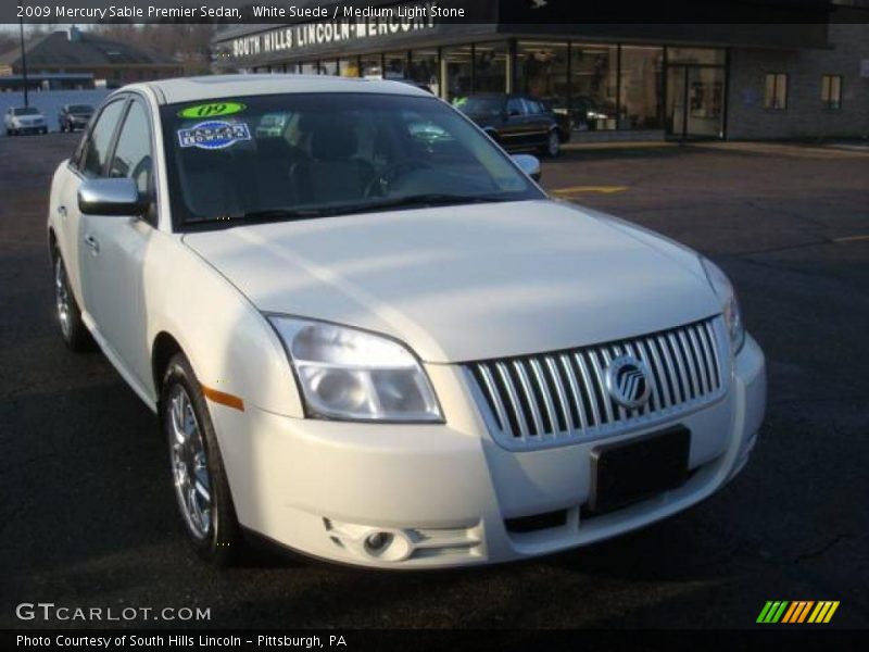 White Suede / Medium Light Stone 2009 Mercury Sable Premier Sedan