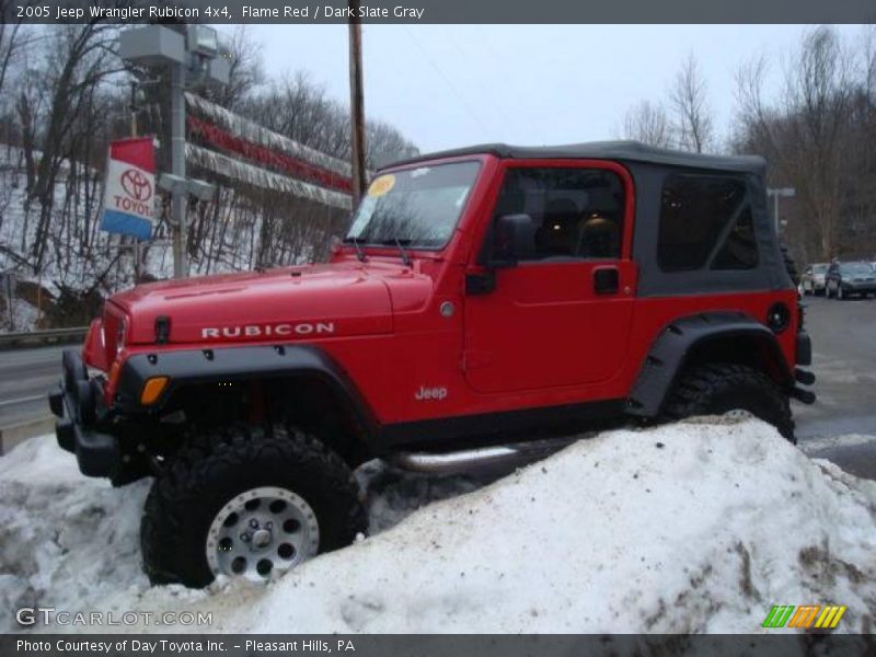 Flame Red / Dark Slate Gray 2005 Jeep Wrangler Rubicon 4x4