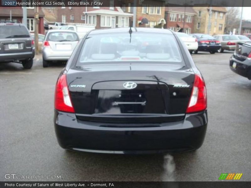 Ebony Black / Gray 2007 Hyundai Accent GLS Sedan