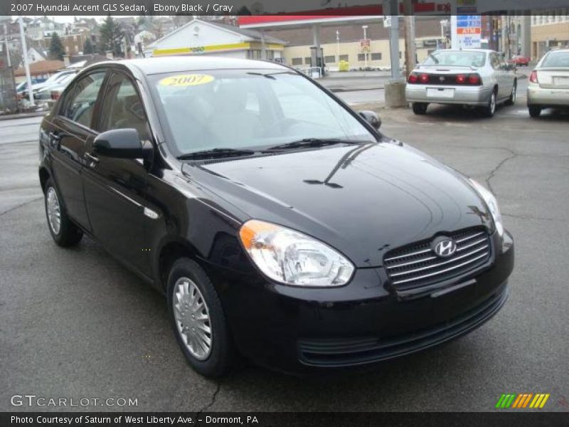 Ebony Black / Gray 2007 Hyundai Accent GLS Sedan