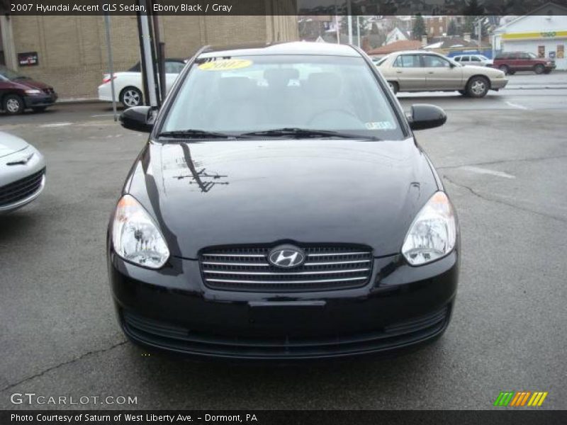 Ebony Black / Gray 2007 Hyundai Accent GLS Sedan