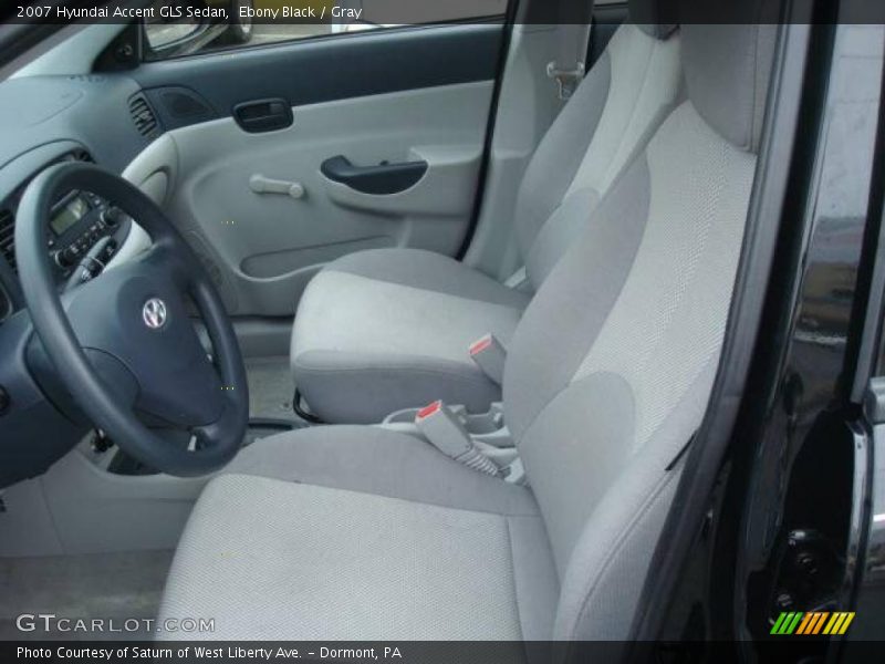 Ebony Black / Gray 2007 Hyundai Accent GLS Sedan