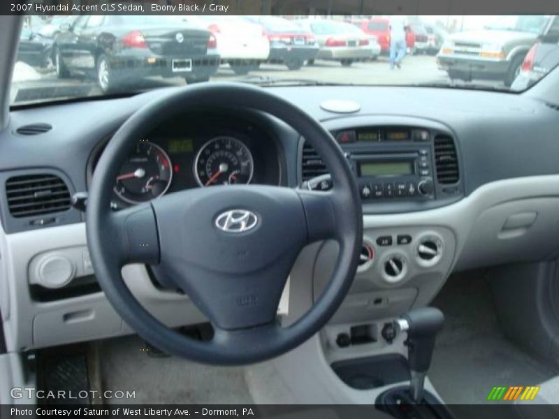 Ebony Black / Gray 2007 Hyundai Accent GLS Sedan