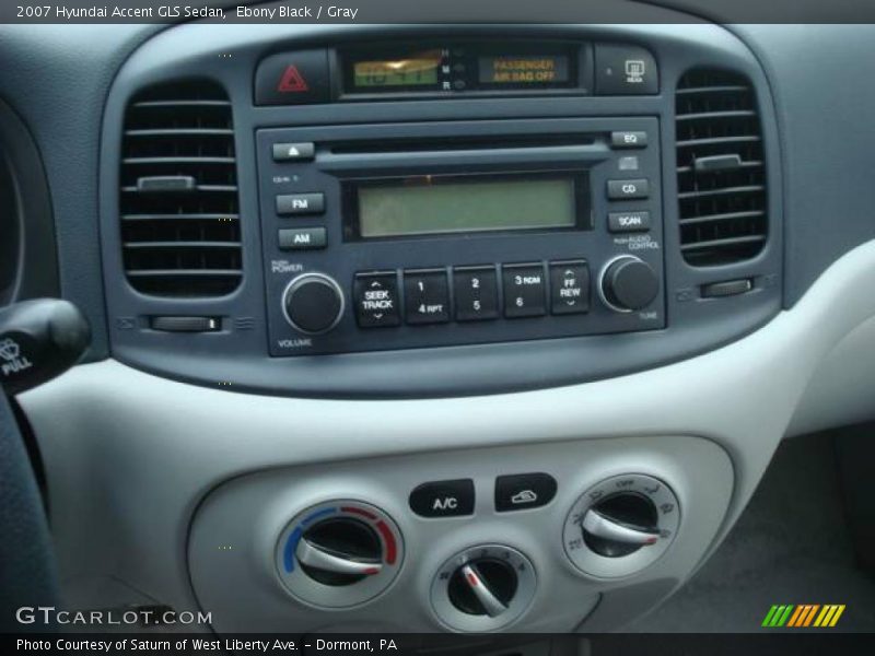 Ebony Black / Gray 2007 Hyundai Accent GLS Sedan