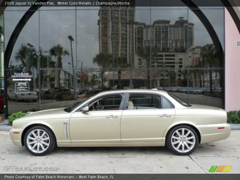 Winter Gold Metallic / Champagne/Mocha 2008 Jaguar XJ Vanden Plas