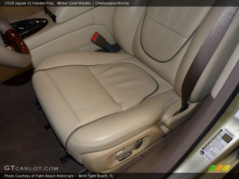 Winter Gold Metallic / Champagne/Mocha 2008 Jaguar XJ Vanden Plas