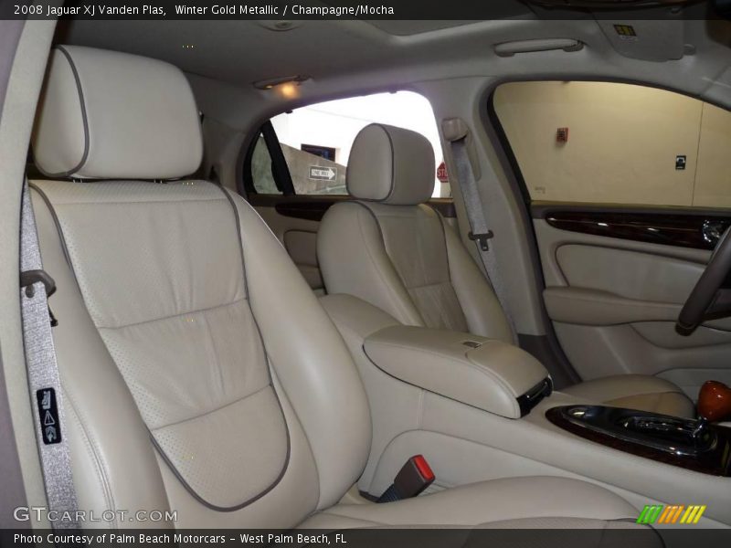 Winter Gold Metallic / Champagne/Mocha 2008 Jaguar XJ Vanden Plas