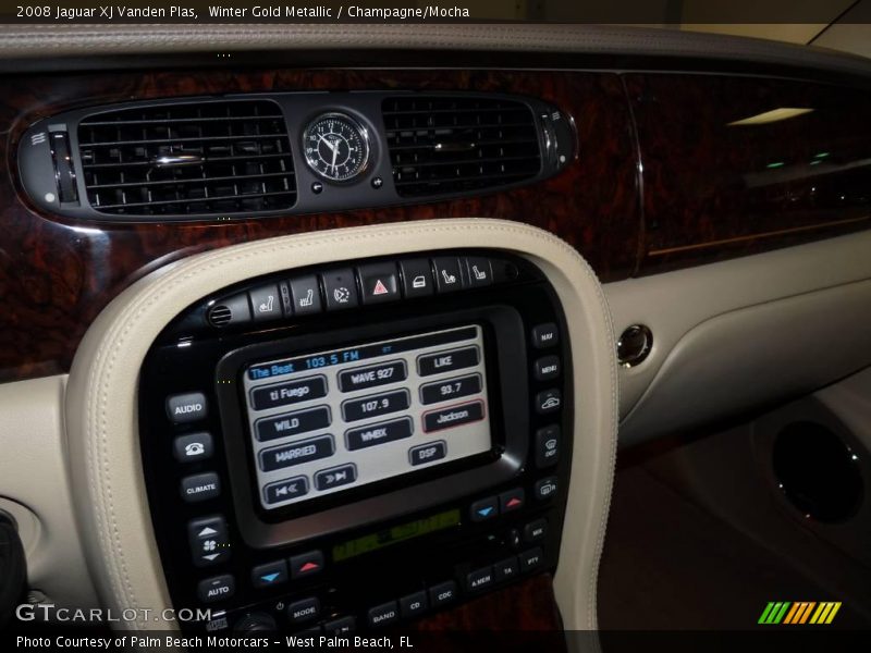 Winter Gold Metallic / Champagne/Mocha 2008 Jaguar XJ Vanden Plas