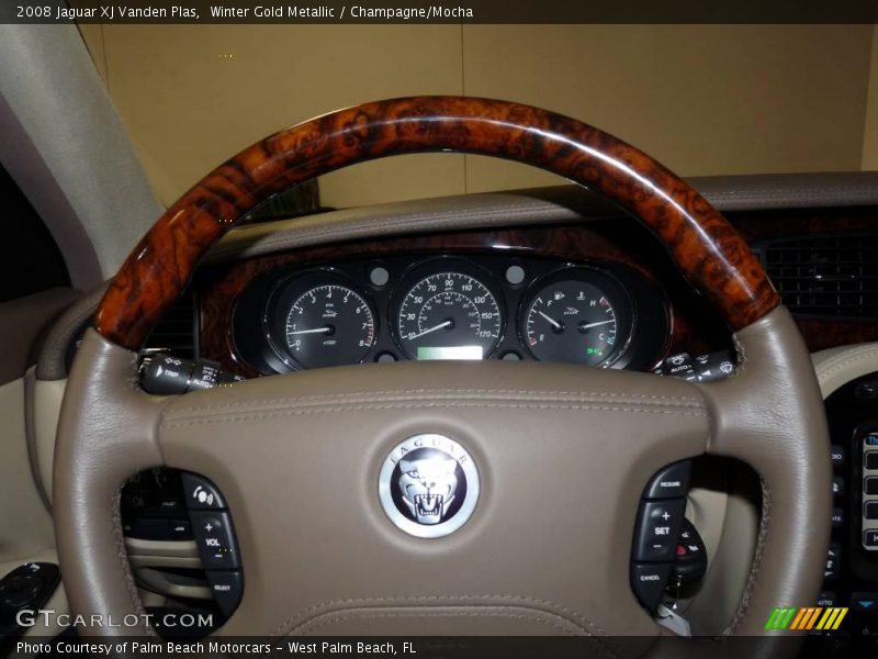 Winter Gold Metallic / Champagne/Mocha 2008 Jaguar XJ Vanden Plas