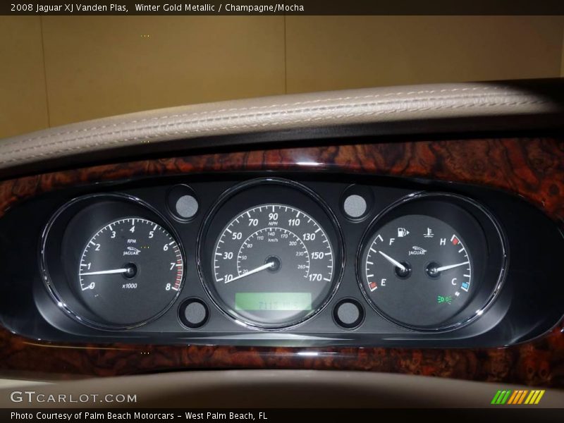 Winter Gold Metallic / Champagne/Mocha 2008 Jaguar XJ Vanden Plas