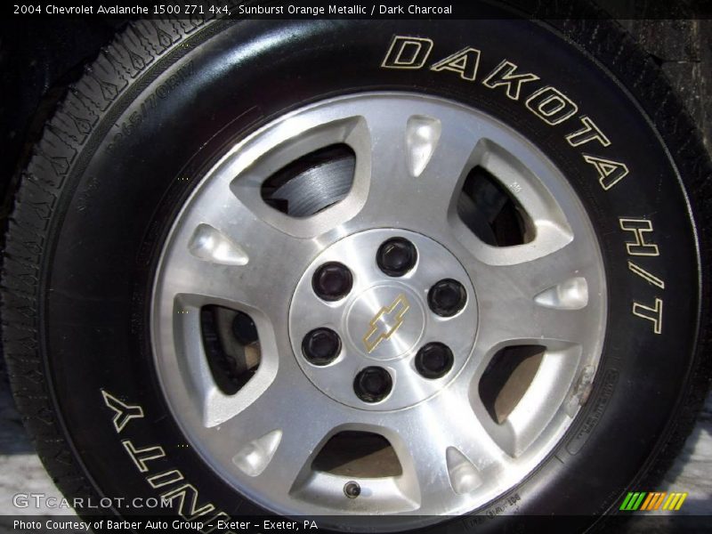 Sunburst Orange Metallic / Dark Charcoal 2004 Chevrolet Avalanche 1500 Z71 4x4