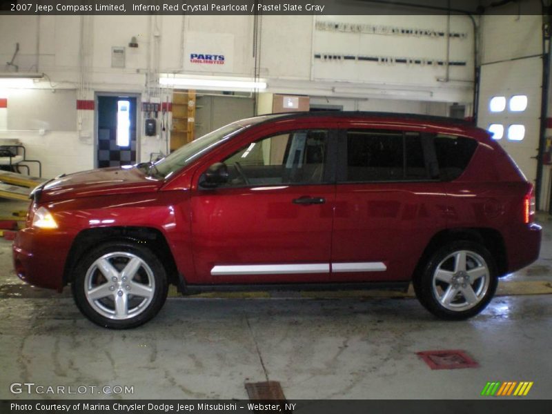 Inferno Red Crystal Pearlcoat / Pastel Slate Gray 2007 Jeep Compass Limited