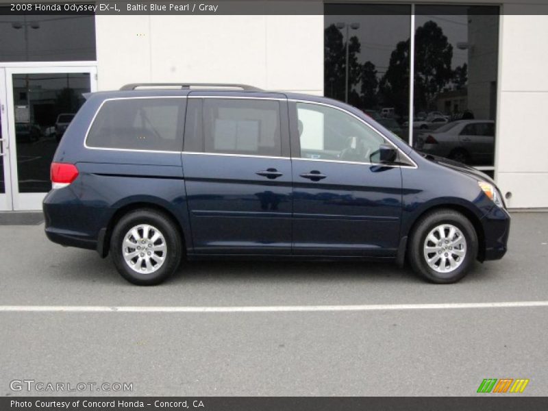 Baltic Blue Pearl / Gray 2008 Honda Odyssey EX-L