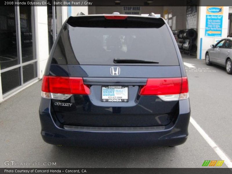 Baltic Blue Pearl / Gray 2008 Honda Odyssey EX-L