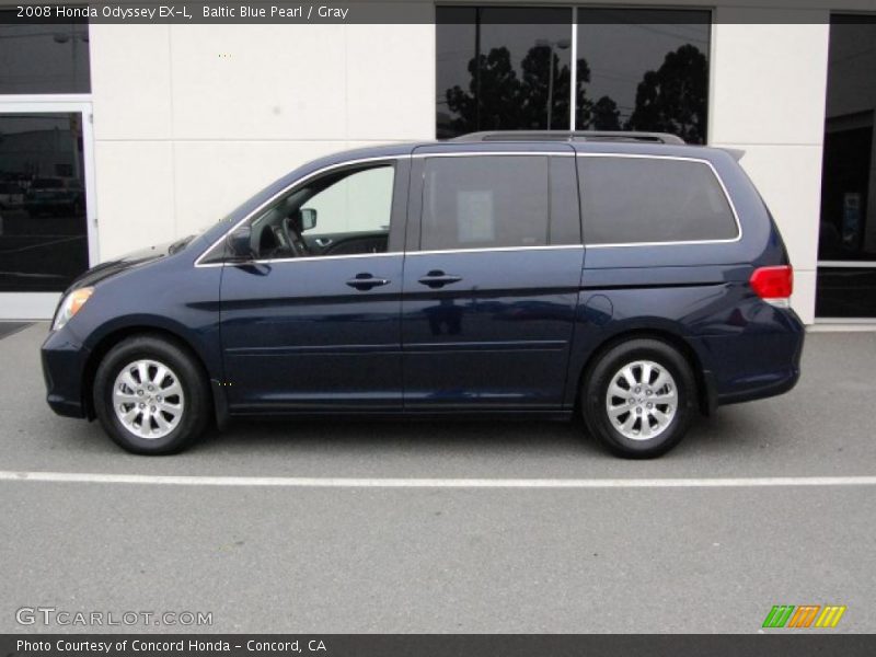 Baltic Blue Pearl / Gray 2008 Honda Odyssey EX-L