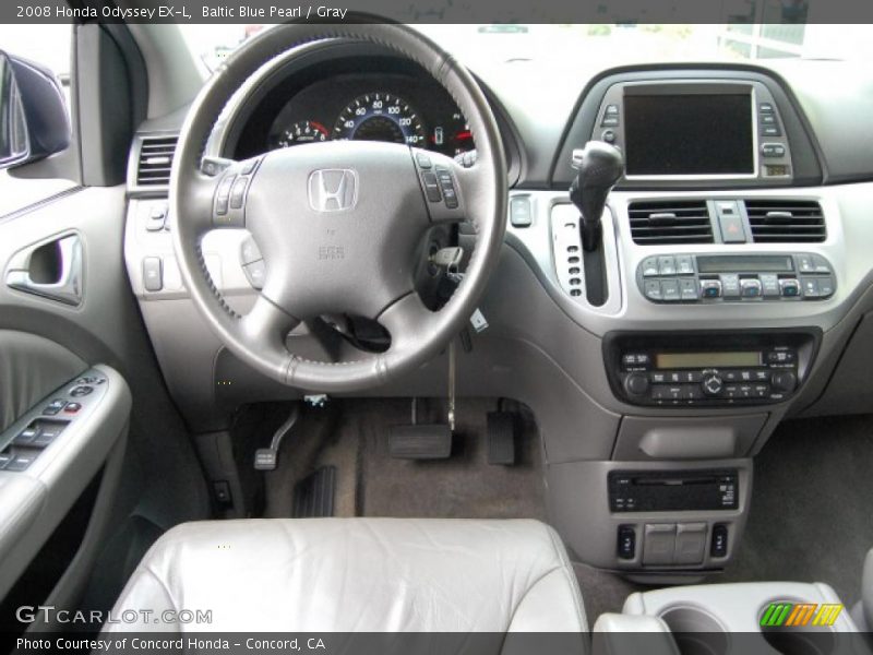 Baltic Blue Pearl / Gray 2008 Honda Odyssey EX-L
