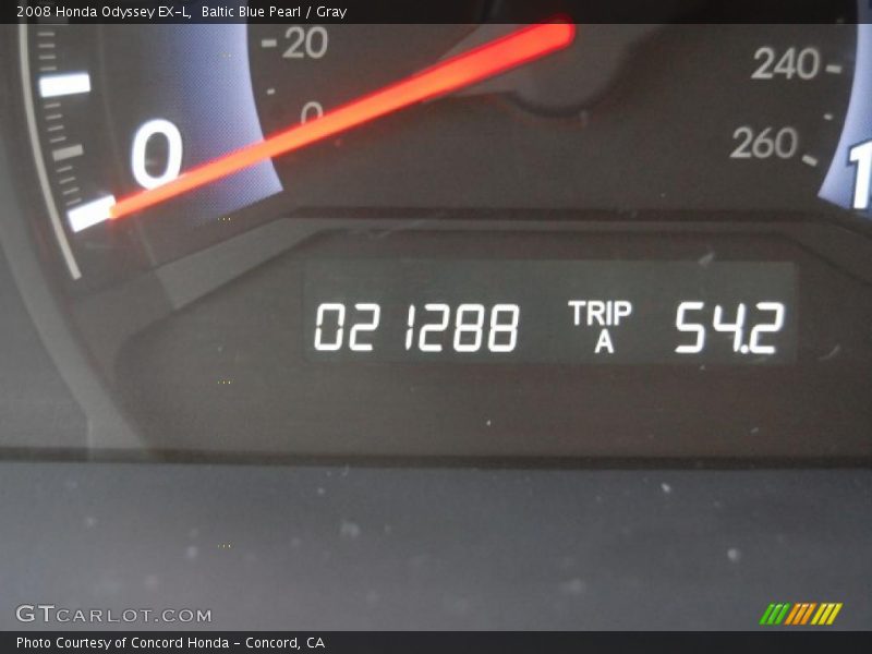 Baltic Blue Pearl / Gray 2008 Honda Odyssey EX-L