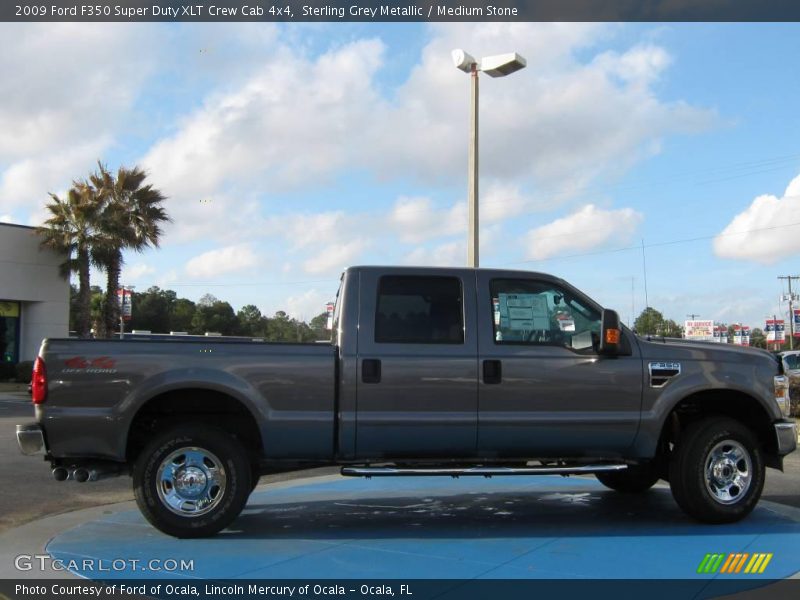 Sterling Grey Metallic / Medium Stone 2009 Ford F350 Super Duty XLT Crew Cab 4x4