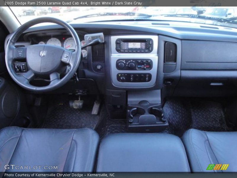 Bright White / Dark Slate Gray 2005 Dodge Ram 2500 Laramie Quad Cab 4x4
