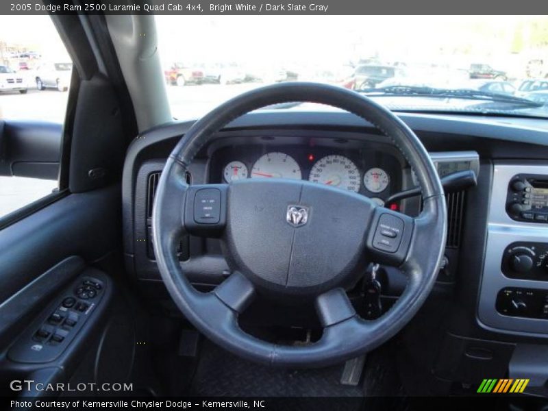 Bright White / Dark Slate Gray 2005 Dodge Ram 2500 Laramie Quad Cab 4x4