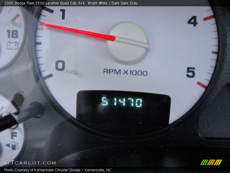 Bright White / Dark Slate Gray 2005 Dodge Ram 2500 Laramie Quad Cab 4x4
