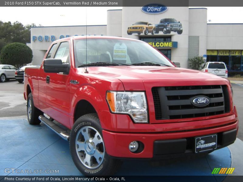 Vermillion Red / Medium Stone 2010 Ford F150 STX SuperCab
