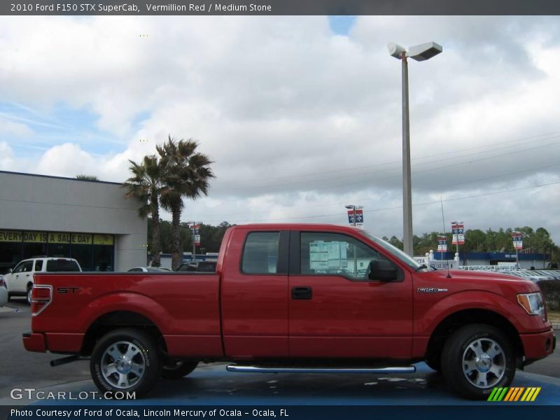 Vermillion Red / Medium Stone 2010 Ford F150 STX SuperCab
