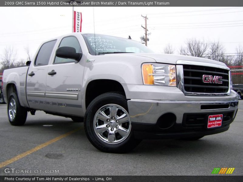 Silver Birch Metallic / Dark Titanium/Light Titanium 2009 GMC Sierra 1500 Hybrid Crew Cab