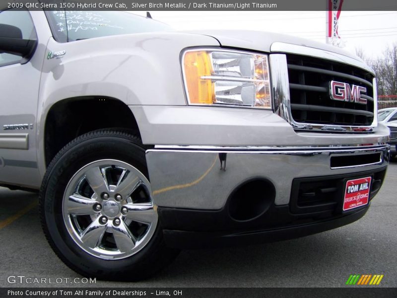 Silver Birch Metallic / Dark Titanium/Light Titanium 2009 GMC Sierra 1500 Hybrid Crew Cab