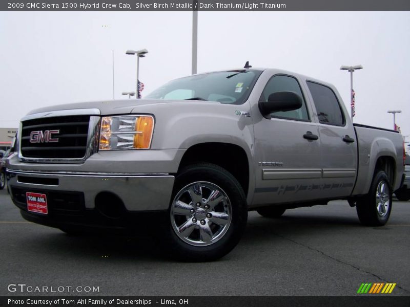 Silver Birch Metallic / Dark Titanium/Light Titanium 2009 GMC Sierra 1500 Hybrid Crew Cab