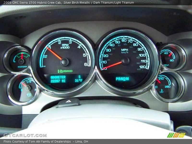 Silver Birch Metallic / Dark Titanium/Light Titanium 2009 GMC Sierra 1500 Hybrid Crew Cab