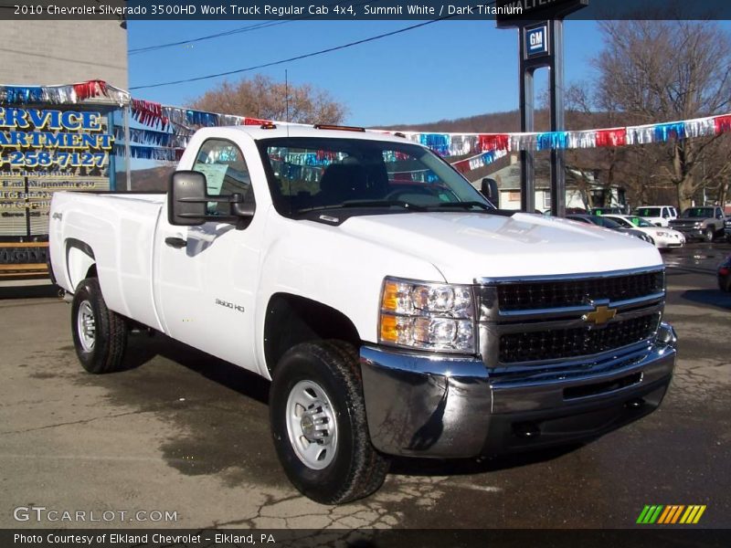 Summit White / Dark Titanium 2010 Chevrolet Silverado 3500HD Work Truck Regular Cab 4x4