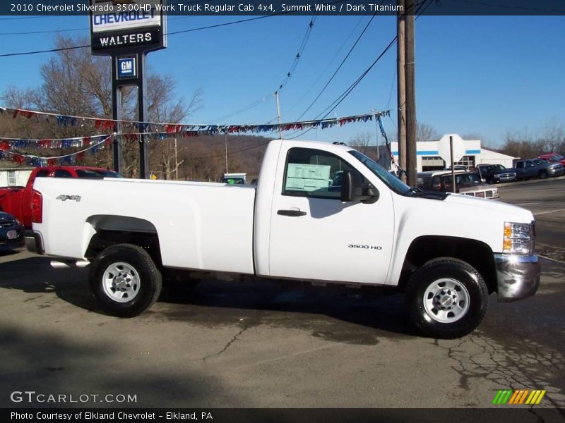 Summit White / Dark Titanium 2010 Chevrolet Silverado 3500HD Work Truck Regular Cab 4x4