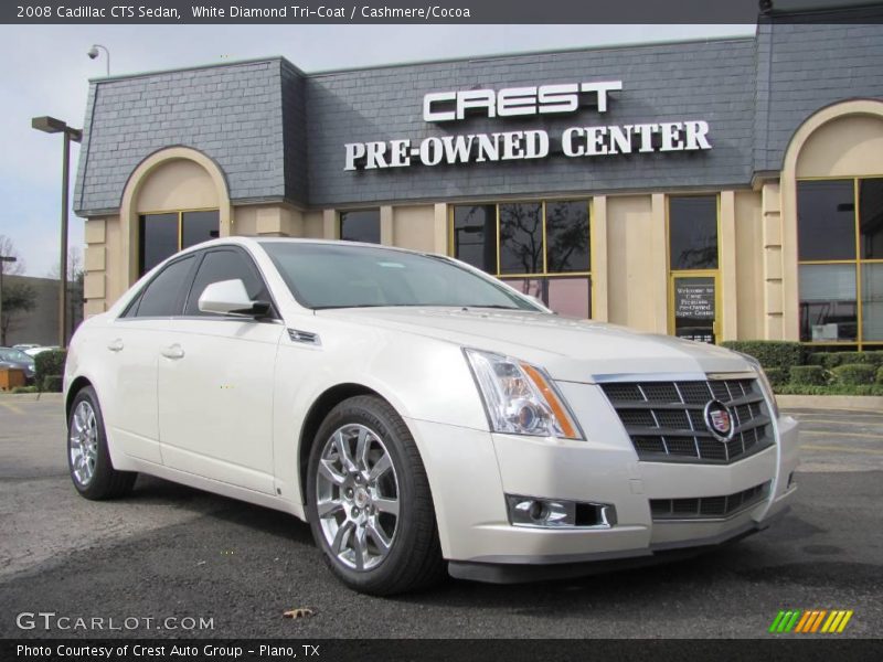 White Diamond Tri-Coat / Cashmere/Cocoa 2008 Cadillac CTS Sedan